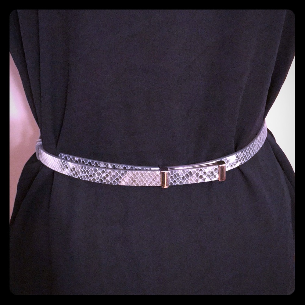 Grey snake skin colored belt